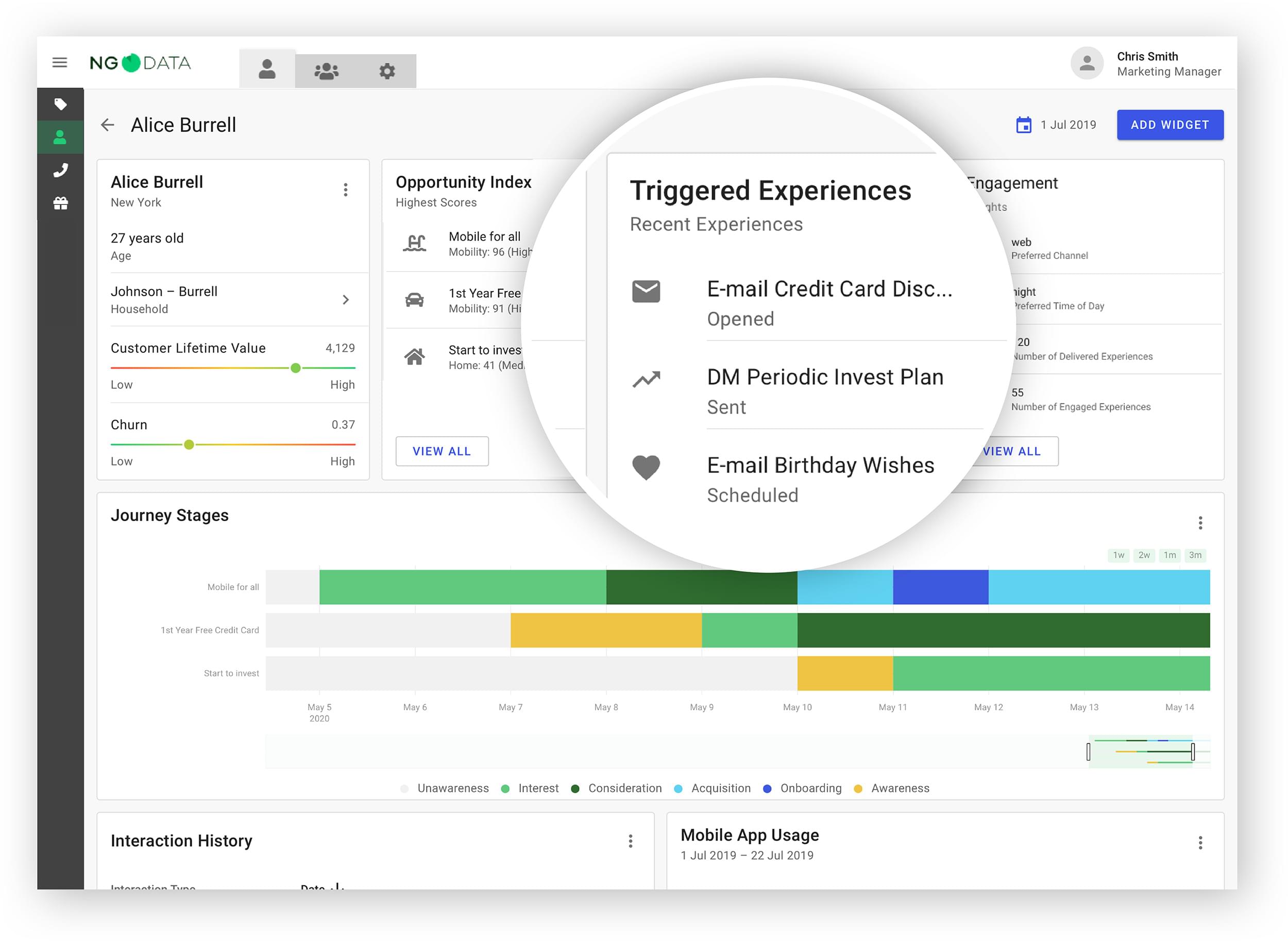 Un típico reporte de analítica prescriptiva, donde vemos que el usuario recibe recomendaciones de acciones concretas que realizar basandose en las predicciones y escenarios calculados para la información que se está mostrando.